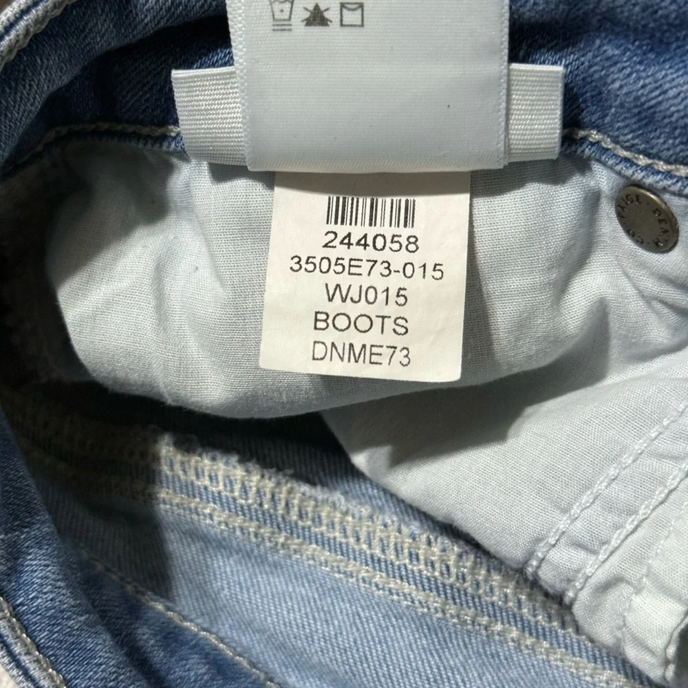 Paige Brigitte Jeans Women's 30x28 Blue Denim Straight Leg Medium‎ Wash Stretch